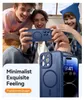 Three young people are taking a selfie with a phone in a blue case. Produktbild-Vorschau