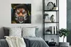 MuchoWow® Poster Tiger - Blumen - Blau 75x75 cm - Wand Produktbild-Vorschau 4