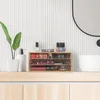Relaxdays Make Up Organizer Bambus, 4 Schubladen, HBT: Produktbild-Vorschau 2