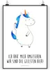 Mr. & Mrs. Panda Bild Einhorn Mann DIN A5 - Weiß - Produktbild-Vorschau 1