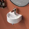 A close-up view of a compact wall-mounted sink with a faucet. Anteprima dell’immagine prodotto