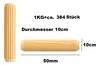 Holzdübel Riffeldübel 10x50mm – Buche – 1kg (ca. 384 Stück) Produktbild-Vorschau 2