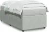 Langlebige Boxspringbett mit Matratze Hellgrau 80x200 cm Produktbild-Vorschau 1
