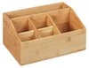 Relaxdays Schreibtisch Organizer, Bambus, 6 Fächer, Produktbild-Vorschau 10