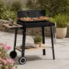 Grill węglowy ogrodowy 53x33 cm z półką kółkami i kratką do Podgląd zdjęcia produktu 6