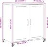 vidaXL Credenza nera 68x39x72 cm in acciaio Anteprima dell’immagine prodotto 8