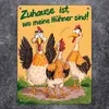 Zuhause ist, wo meine Hühner sind! Metallschild XXL in Produktbild-Vorschau 2