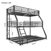 A diagram of a triple bunk bed with dimensions indicated by measurement lines and text. Náhled obrázku produktu