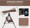 Outsunny Hollywoodschaukel 3-Sitzer Gartenschaukel mit Produktbild-Vorschau 4