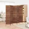vidaXL Paraván 5 ks. Hnědý 205x180 cm Vodní hyacint Náhled obrázku produktu 2