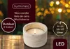 LED Kerze Wachs Beton Flacker-Effekt Outdoor D.12cm H.8cm Produktbild-Vorschau 2