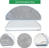 A collage of microfiber mop pads for a robot vacuum cleaner, with close-up views of the material. Podgląd zdjęcia produktu