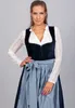 Edelnice Midi Dirndl Luna Samt Blau 32 Produktbild-Vorschau 8