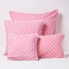 Fodera per cuscino HOMESCAPES rosa a pois, 100% cotone, 60 Anteprima dell’immagine prodotto 5