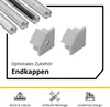 A19 LED Aluprofil Silber Eckprofil 90° 2m klar Produktbild-Vorschau 5
