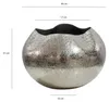WOHNLING Tischvase Aluminium 30cm Silber Dekovase rund Produktbild-Vorschau 3