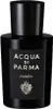 A black perfume bottle with a black cap and a black label with silver text. Voir les images du produit