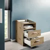 Nachtkommode "Lumo" in Artisan Eiche mit 2 Schubladen. Produktbild-Vorschau 4