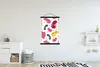 MuchoWow® Textilposter Dino - Muster - Kind - Rosa - Produktbild-Vorschau 2