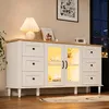 Merax Sideboard mit LED, Multifunktional Kommode mit 6 Produktbild-Vorschau 1