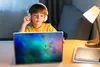 MuchoWow® Laptop Aufkleber Sticker Cover Aquarell - Blau - Produktbild-Vorschau 3