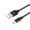 A USB-A to USB-C charging and data cable with a braided nylon exterior. Produktbild-Vorschau