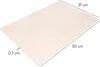 A thin sheet of plywood with dimensions indicated. Produktbild-Vorschau