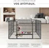 Enclos pour chien 125 x 85 x 70 cm - gris Voir les images du produit 3