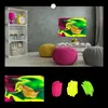 A collage of product images, including a lifestyle shot of a room with decorative items and paint swatches, and close-ups of paint swirls and swatches. Náhľad obrázku produktu
