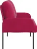 vidaXL Sofas mit Kissen 110cm Weinrot Sperrholz Produktbild-Vorschau 5