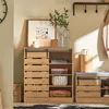 SoBuy Schuhschrank FSB65-N im skandinavischen Landhausstil mit offenen Regalen und Schubladen im Wohnbereich Produktbild-Vorschau