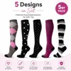 5 Paar Damen & Herren Kompressionsstrümpfe Bunt A0521, Alle Produktbild-Vorschau 3