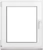 A white framed window on a white background. Produktbild-Vorschau