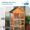 Dreitš¹rige Vogelvoliere mit Haus, Leiter und Tablett, aus Produktbild-Vorschau 6