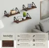 tectake® 3er Set Wandregal Cowell Höhe 12 cm Produktbild-Vorschau 2