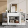 Merax Hochglanz Sideboard mit 2 Glasvitrinen, Kommode mit Produktbild-Vorschau 9