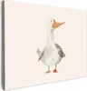 Leinwand Bilder 70x50 cm - Kinder Beige - Gans - Bauernhof, Produktbild-Vorschau 1
