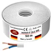 50m Kunststoffschlauchleitung H05VV-F 2x1 Weiß Flexible Produktbild-Vorschau 4