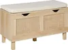 BELIANI Sitzbank mit Stauraum Beige u. Hellbraun Produktbild-Vorschau 1