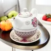 Porcelanowy Dzbanek 450ml z Filiżanką i Podstawką Elegancki Podgląd zdjęcia produktu 3
