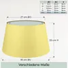 Wogati® Premium Lampenschirm E14/E27 Baumwolle |Gelb / Produktbild-Vorschau 4
