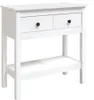 Tavolo consolle bianco 75x35x75 cm in legno di pino Anteprima dell’immagine prodotto 1