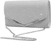 Sac à bandoulière élégant et brillant, argent, synthétique, Voir les images du produit 8