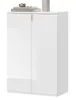 Kommode "SystemX" weiß Hochglanz Mehrzweckschrank 61 x 99 Produktbild-Vorschau 1