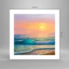 Poster - Poster ohne Rahmen - Meer Welle Ufer - 40x40 cm - Produktbild-Vorschau 4