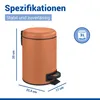 WENKO Müll Eimer 3L Abfall Tret Kosmetik Eimer Leman Produktbild-Vorschau 3