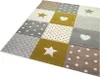 Kinderzimmer Spiel Teppich Herz Stern Punkte Design gold Produktbild-Vorschau 2