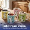 Kaffeebecher 'Bunny' 4er Set 300 ml Steinzeug 12,5x9,5x8cm Produktbild-Vorschau 5