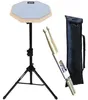 keepdrum DP-GY8 Practice Pad Grau mit Stativ und Sticks Produktbild-Vorschau 1