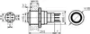 Druckschalter - Rund - Hoch - Metall - Spdt 1No 1Nc - Weie Produktbild-Vorschau 2